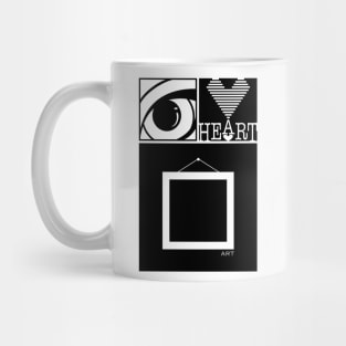 I Heart Art (Black) Mug